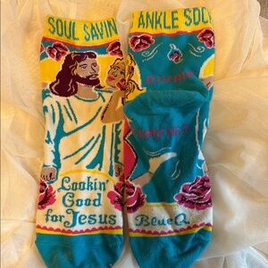 Blue Q Casual Socks Blue and Yellow